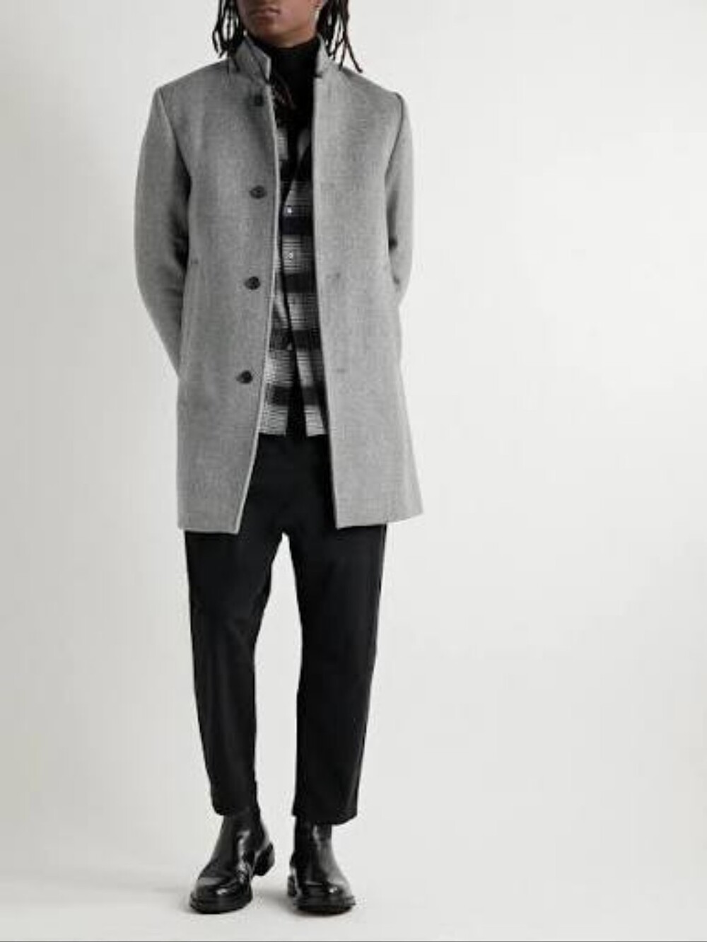 Club Monaco - Loukas Wool-Blend Winter Coat - Heathered Gray